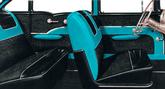 1957 Bel Air 2 Door Sedan Turquoise Vinyl/Black & Turquoise Cloth Door Panel Set