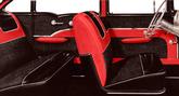 1957 Bel Air 2 Door Sedan Red Vinyl/Black & Red Cloth Door Panel Set