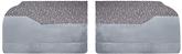 1957 Chevrolet 150 2 Door Sedan Silver Vinyl/Black & Gray Cloth Door Panel Set