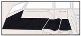 1955-57 Two-Ten, One-Fifty; 2 Door Wagon; 5 Piece Rear Cargo Area Carpet Set; Loop; Black