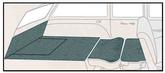1955-57 Two-Ten, One-Fifty; 2-Door Wagon; 5-Piece Rear Cargo Area Carpet Set; Loop; Aqua
