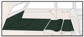 1955-57 Two-Ten, One-Fifty; 2 Door Wagon; 5-Piece Rear Cargo Area Carpet Set; Loop; Dark Green