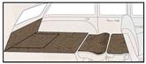 1955-57 Two-Ten, One-Fifty; 2 Door Wagon; 5-Piece Rear Cargo Area Carpet Set; Loop; Medium Saddle