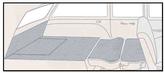 1955-57 Two-Ten, One-Fifty; 2 Door Wagon; 5-Piece Rear Cargo Area Carpet Set; Loop; Silver