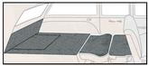 1955-57 Two-Ten, One-Fifty; 2 Door Wagon; 5-Piece Rear Cargo Area Carpet Set; Loop; Gray