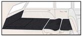 1955-57 Bel Air, Nomad 2 Door Wagon; 5-Piece Rear Cargo Area Carpet Set; Cutpile; Black