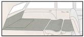 1955-57 Bel Air, Nomad 2-Door Wagon; 5-Piece Rear Cargo Area Carpet Set; Cutpile; Tan