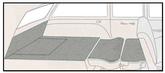 1955-57 Bel Air, Nomad 2 Door Wagon; 5-Piece Rear Cargo Area Carpet Set; Cutpile; Antelope