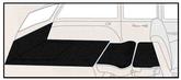 1955-56 Bel Air, Two-Ten; 2-Door Wagon; 5 Piece Rear Cargo Area Carpet Set; Daytona Weave; Black