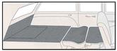 1955-57 Bel Air, Nomad; 2 Door Wagon; 5-Piece Rear Cargo Area Carpet Set; Cut Pile; Dark Gray