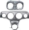 1957 Chevrolet Brushed Aluminum Finish Style Custom Dash Gauge Bezel Set