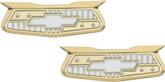 1955-57 Chevrolet Bel Air  Gold Quarter Panel Crest Emblems - Made In USA