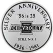 1956 Chevrolet Silver Anniversary Window Decal