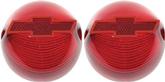1956 Chevy Bel Air, 150, 210, Nomad; Tail Lamp Lenses; with Red Bow Tie; Pair