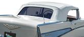 1955-57 Chevrolet Bel Air; Pinpoint Vinyl Convertible Top; with Glass Window; White / Black 