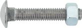 7/16-14" X 2-1/2" Bumper Bolt With Nut; With Stainless Steel Domed Cap; Each