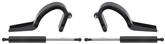 1957 Chevrolet Hardtop Black Anodized Billet Aluminum Trunk Hinge For Steel Trunk Lid