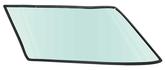 1955-57 Nomad Green Tint LH Curved Quarter Glass