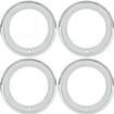 Chevrolet Rally Wheels Trim Ring Set with Bow Tie; 15" x 8"; Stainless Steel