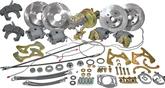 1955-57 9" Ford Rear End Front/Rear Disc Brake Set with 2" Drop Spindles & 10.5"/11" Plain Rotors