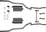 1955-57 Chevrolet V8 S/B Stainless Steel Dual Exhaust System For Hedman Angle Plug Hedders