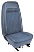 1979-80 Mustang Coupe Premium Full Set Seat Upholstery - Blue Cloth / Blue Vinyl