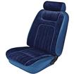 1979-80 Mustang Hatchback Low Back Premium Full Set Seat Upholstery - Blue Cloth / Blue Vinyl