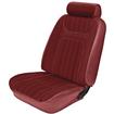 1979-80 Mustang Hatchback Low Back Premium Full Set Seat Upholstery - Red Leather / Red Vinyl