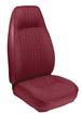 1983 Mustang Hatchback High Back Cloth Seating Surface/Vinyl Trim Full Set Seat Upholstery - Red
