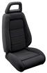 1983 Mustang Convertible Sport Seat without Bolsters Full Set Cloth Upholstery - Black
