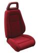 1983 Mustang Hatchback Sport Seat without Bolsters Full Set Cloth Upholstery - Medium Red