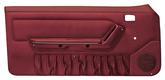 1992-93 Mustang Convertible; Manual Windows Door Panels; Ruby Red