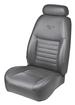 2001-04 Mustang GT Coupe Perforated Leather Upholstery Set with Pony Logo - Medium Graphite
