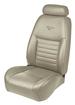 2001-04 Mustang GT Convertible Perforated Leather Upholstery Set with Pony Logo - Medium Parchment
