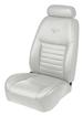 2001-04 Mustang GT Convertible Perforated Leather Upholstery Set with Pony Logo - Oxford White