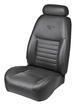 2001-04 Mustang GT Convertible Perforated Leather Upholstery Set with Pony Logo - Dark Charcoal
