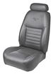 2001-04 Mustang GT Coupe Perforated Vinyl Upholstery Set with Pony Logo - Medium Graphite
