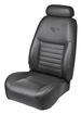 2001-04 Mustang GT Coupe Perforated Vinyl Upholstery Set with Pony Logo - Dark Charcoal