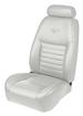 2001-04 Mustang GT Convertible Perforated Vinyl Upholstery Set with Pony Logo - Oxford White