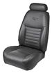 2001-04 Mustang GT Convertible Perforated Vinyl Upholstery Set with Pony Logo - Dark Charcoal