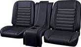 TMI Products; Pro-Classic Sport; Universal Complete Low Back Bucket Seats; Premium Vinyl; Charcoal Gray w/ Black Stitching
