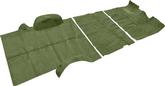 1973-74 Suburban 2 Wheel Drive with Column Shift Dark Olive Green Complete Cut Pile Carpet Set
