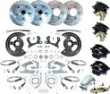 1955-64 Chevrolet 4 Wheel Manual Disc Brake Conversion Set with 11" Drilled Rotors & Chrome Master