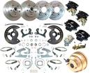 1959-64 Chevrolet 4 Wheel Power Disc Brake Conversion Set with 11" Drilled/Slotted Rotors