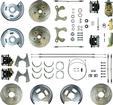 1959-64 Chevrolet Full-Size 4 Wheel Manual Disc Brake Conversion Set With 11" Drilled/Slotted Rotors
