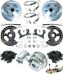 1959-64 Front Power Disc Brake Conversion Set with 11" Drilled Rotors and Chrome Master/Booster