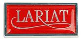1980-86 Ford F-Series Truck; Cab Side Panel Emblem; "LARIAT" With Red Background