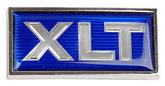 1980-86 Ford F-Series Truck; Cab Side Panel Emblem; "XLT" With Blue Background