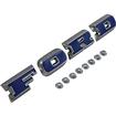 1967-77 Ford Bronco; "F-O-R-D" Front Grille Letter Set; Chrome w/ Blue Insets