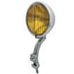 1939 Chrome Fog Light with "Cat Eye" Style Amber Glass Lens; Painted Bracket